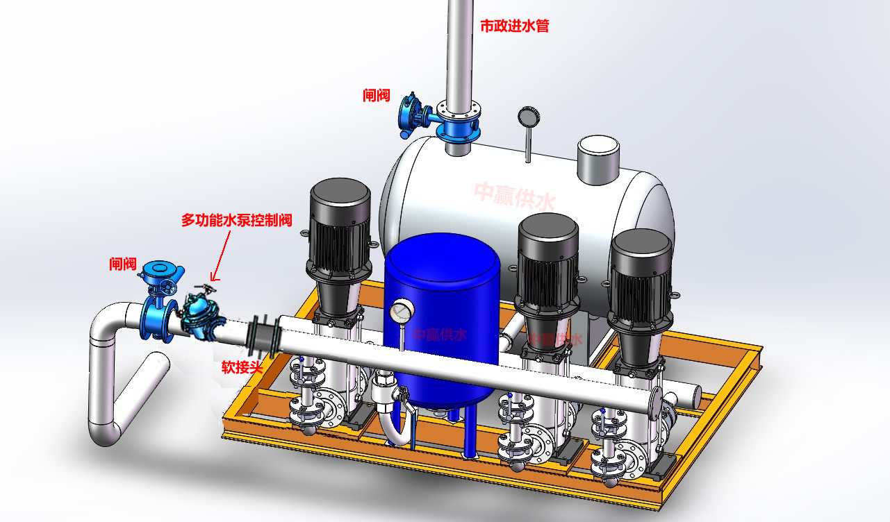 自来水箱式无负压供水设备如何连接？怎么安装？
